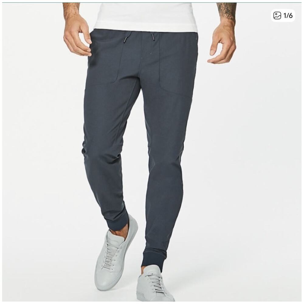 Lululemon Men's ABC Joggers Tapered Leg‎ Pants Athleisure Dark Gray Size Small